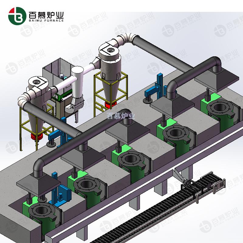 傾倒式天然氣熔鋁爐鑄錠機(jī)流水線(xiàn)