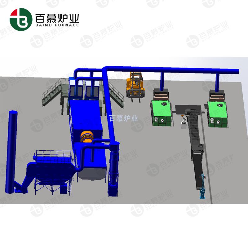 集中熔煉爐鑄錠流水線(xiàn)加鋁灰處理系統(tǒng)